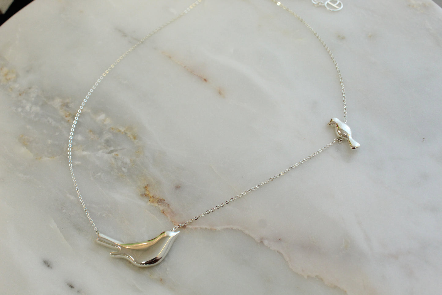 Necklace Silver Birds