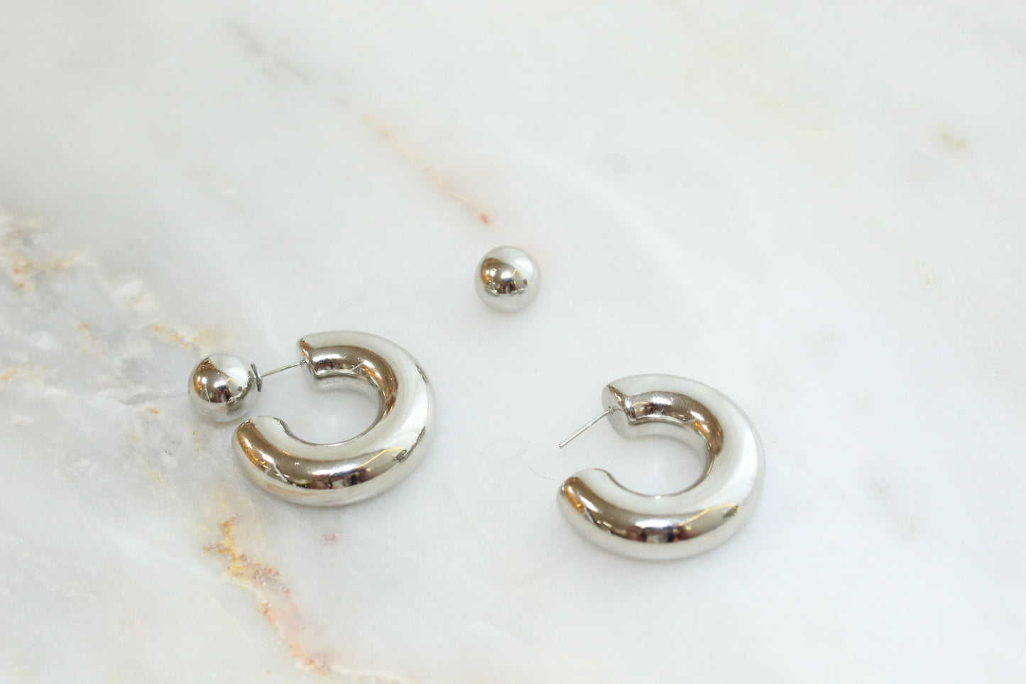 Earring design esfera silver