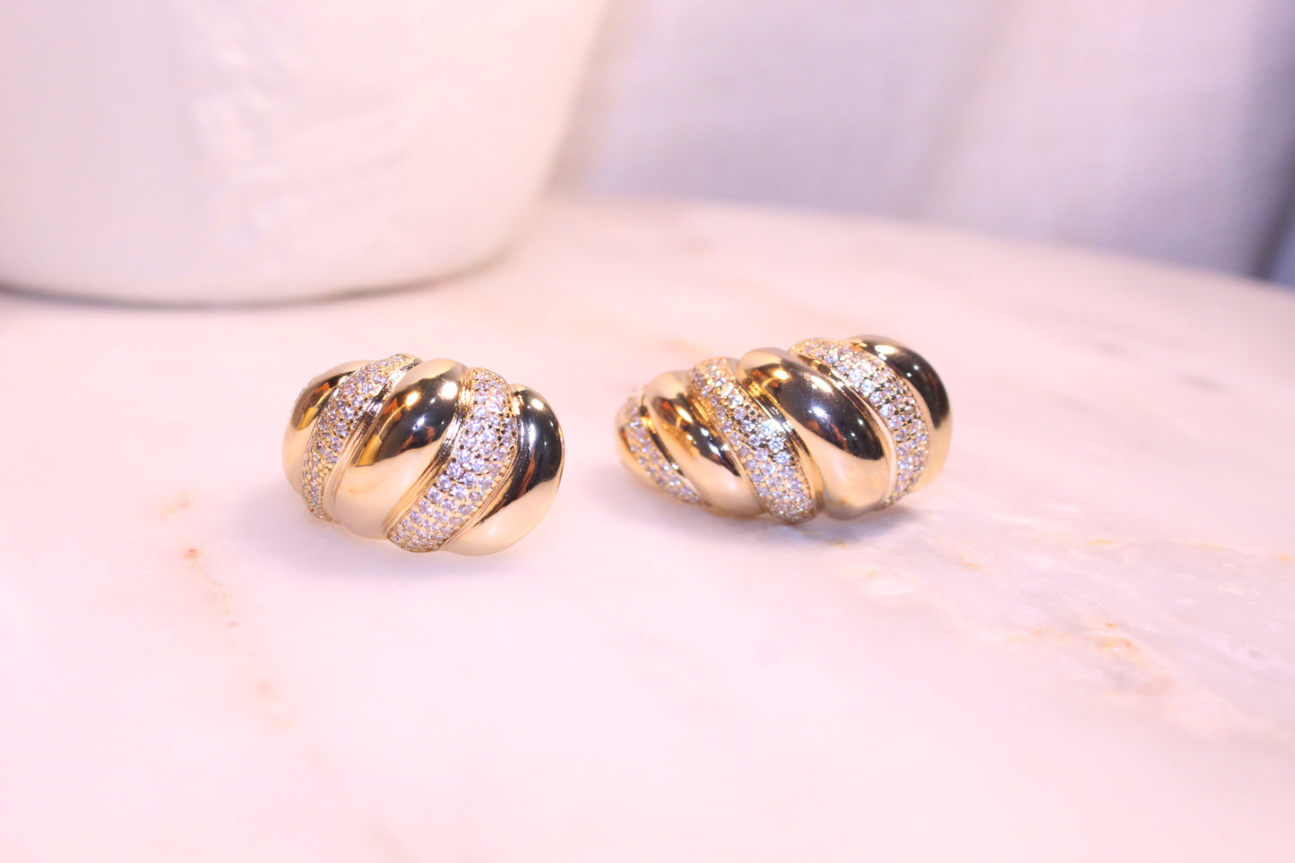 Earring Joan with zircon