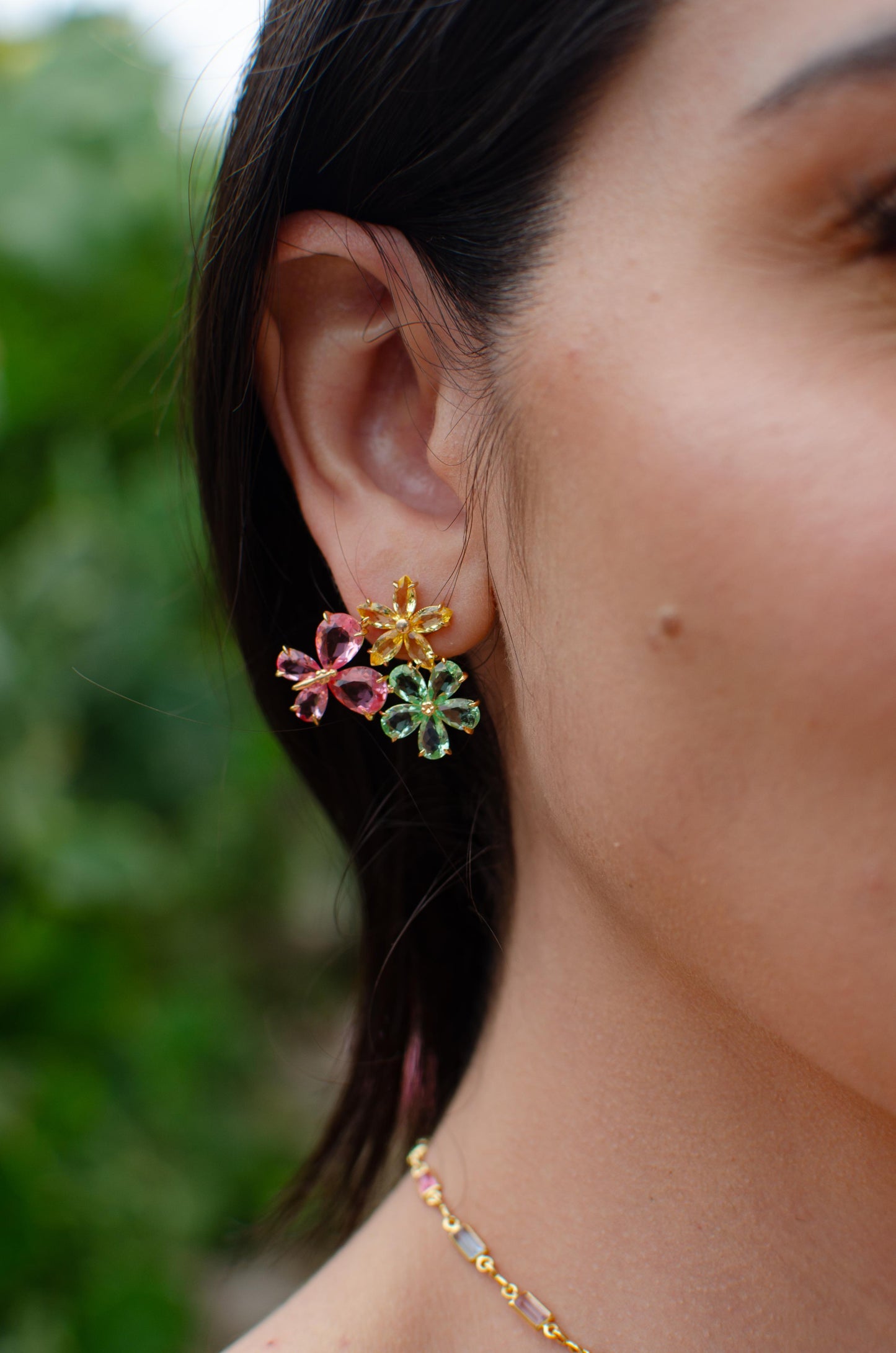 Earring Flower Colors Tree N/A