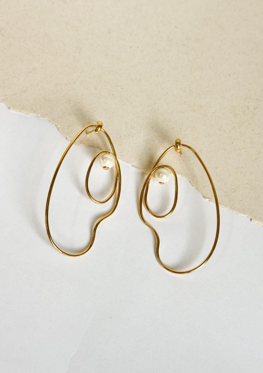 Earring Organic Perola N/A