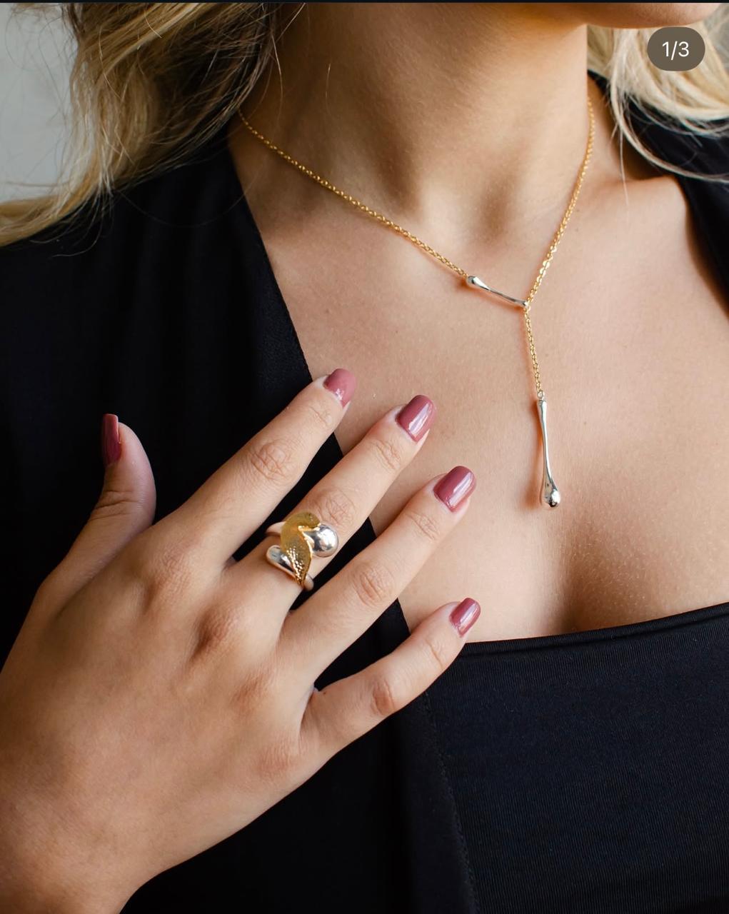 Necklace Pingo Ouro and Prata N/A
