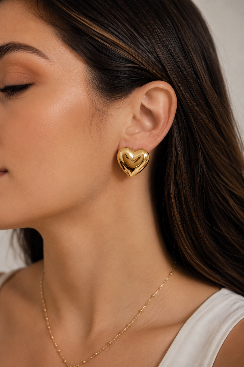 EARRINGS HEART PLANE