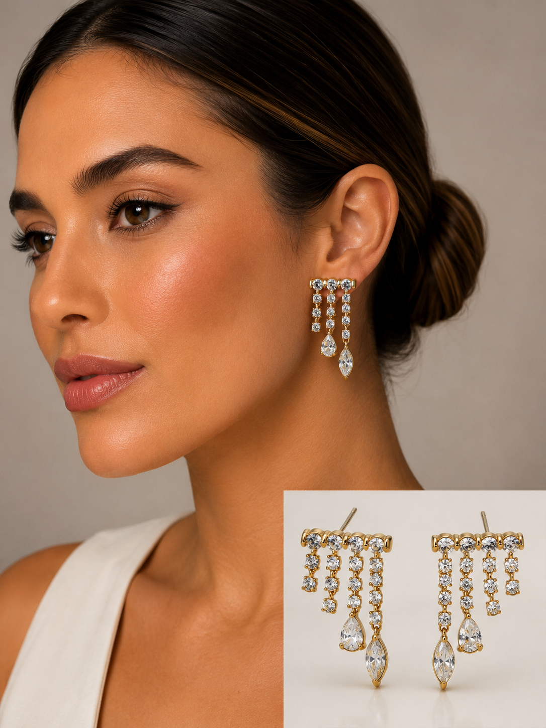 EARRING CRYSTAL BLOSSOM