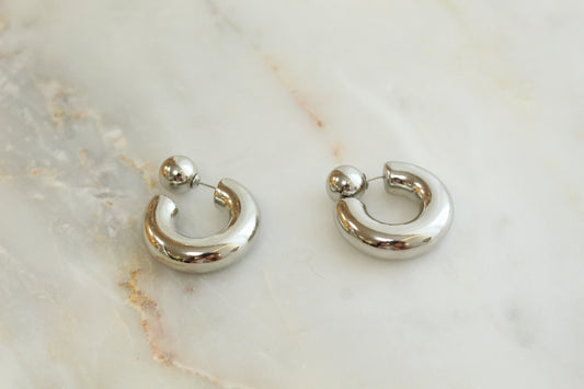 Earring design esfera silver