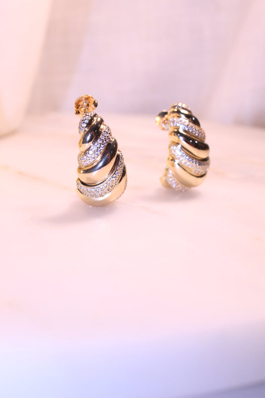 Earring Joan with zircon