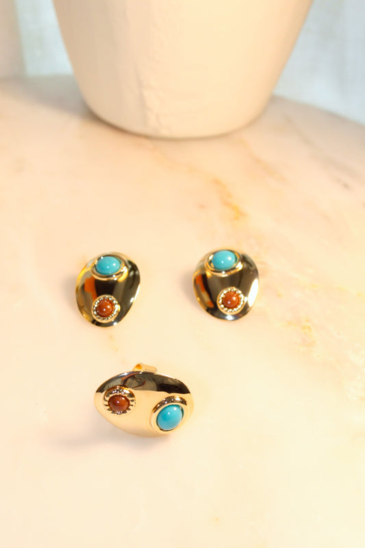Set Earring with Ring glam