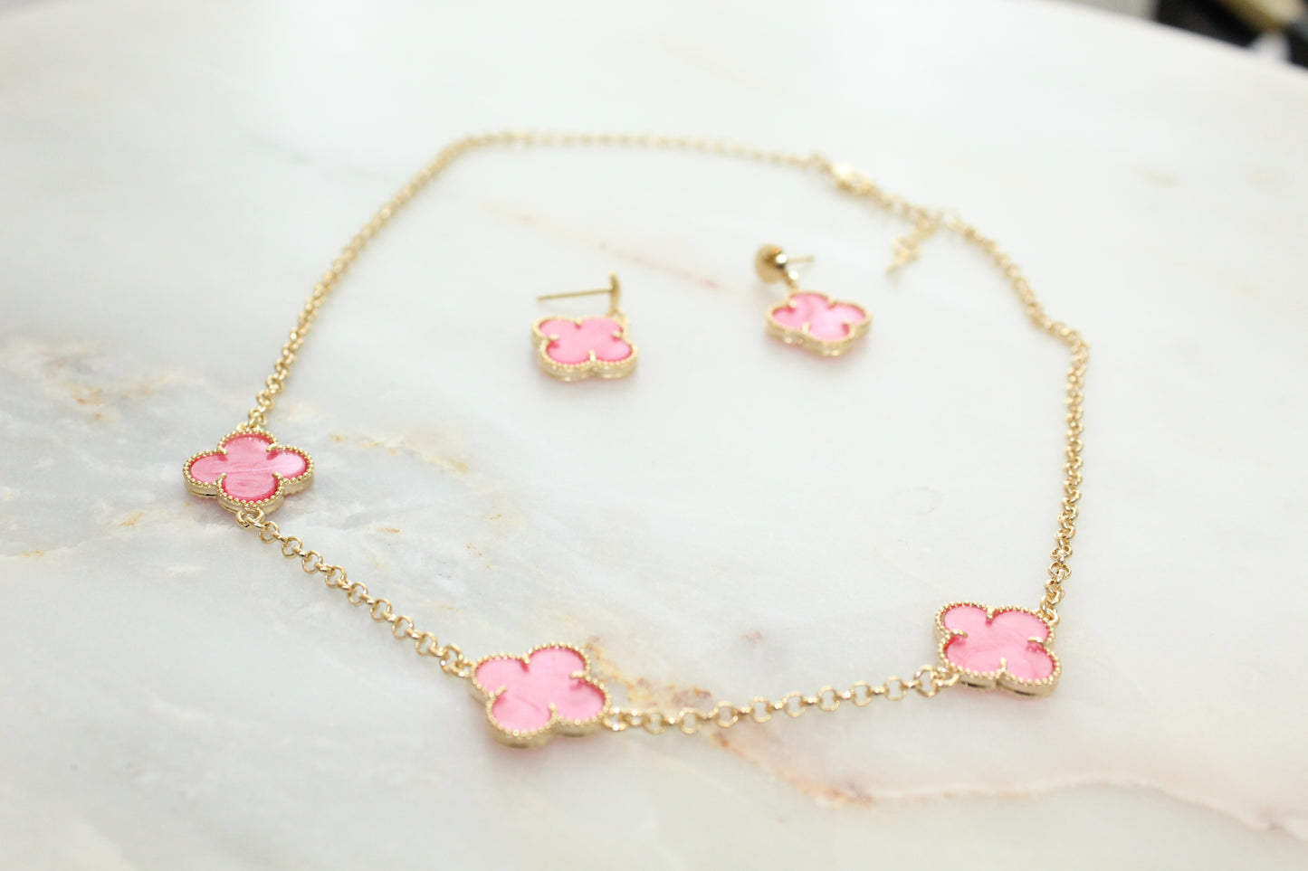 SET PINK PLATED GOLD