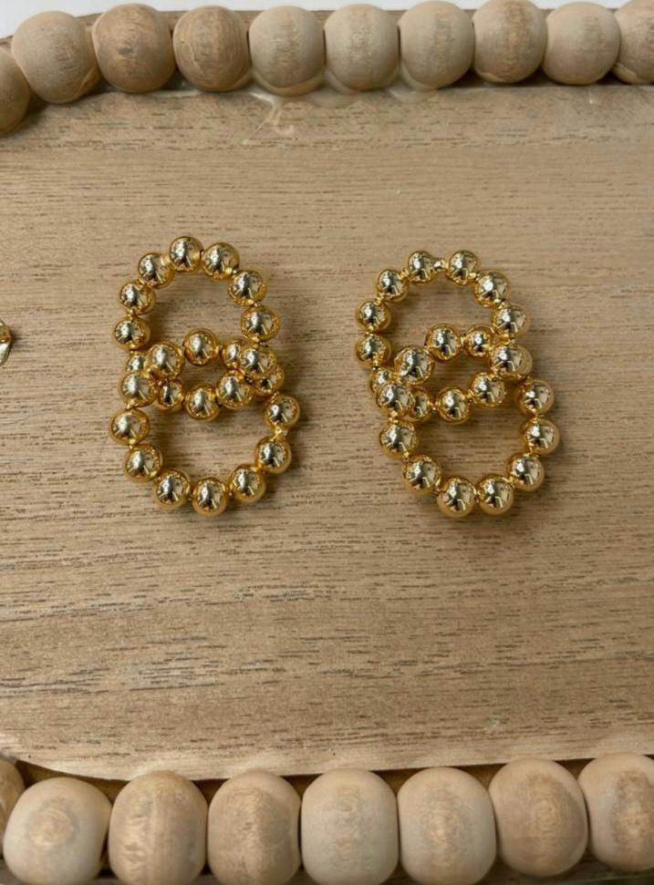 Earring Orgânico em Bolinhas  BLV