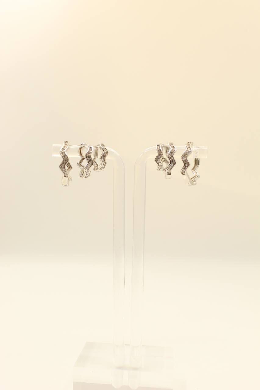 Earring Set Three Silver Onda