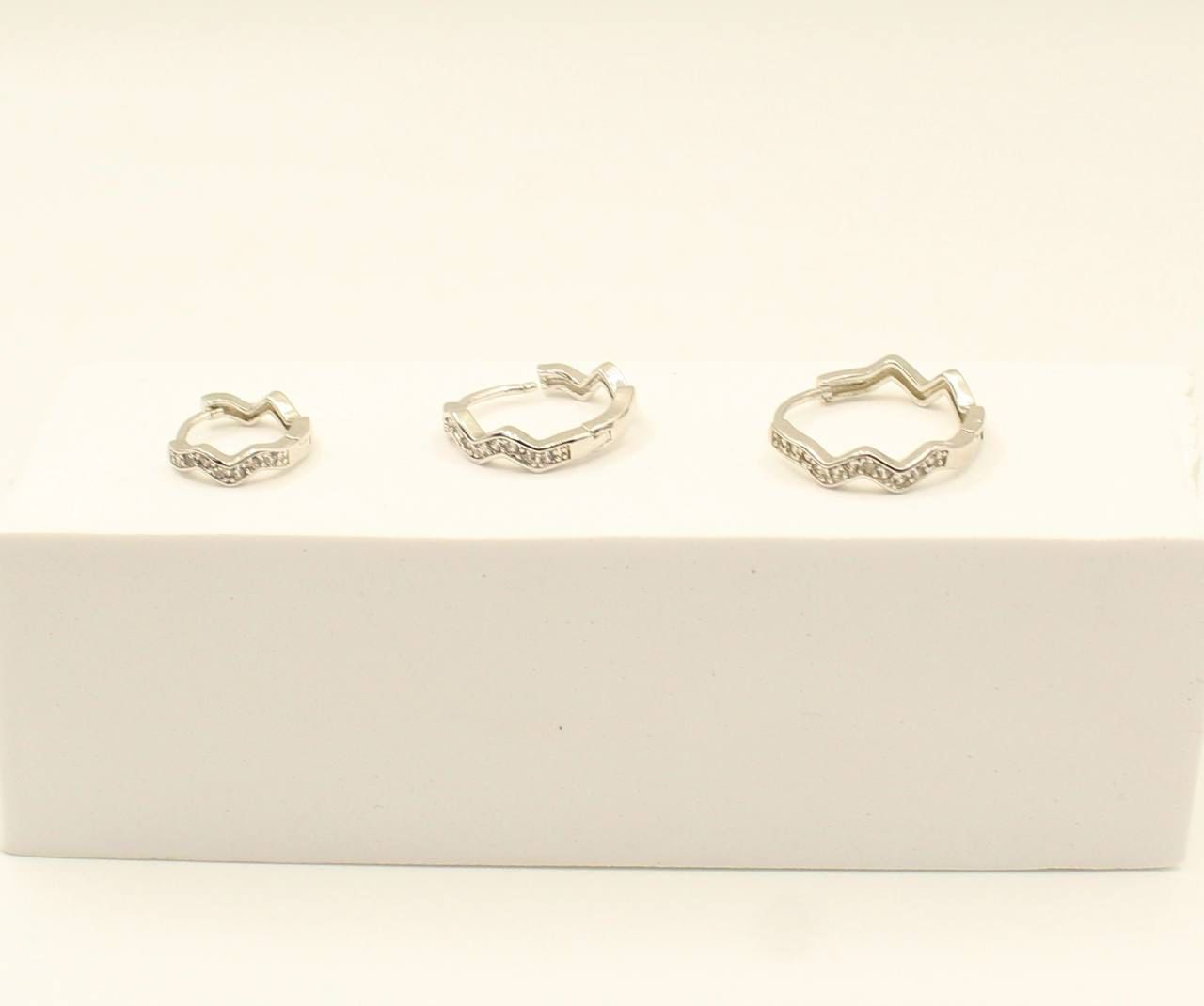 Earring Set Three Silver Onda