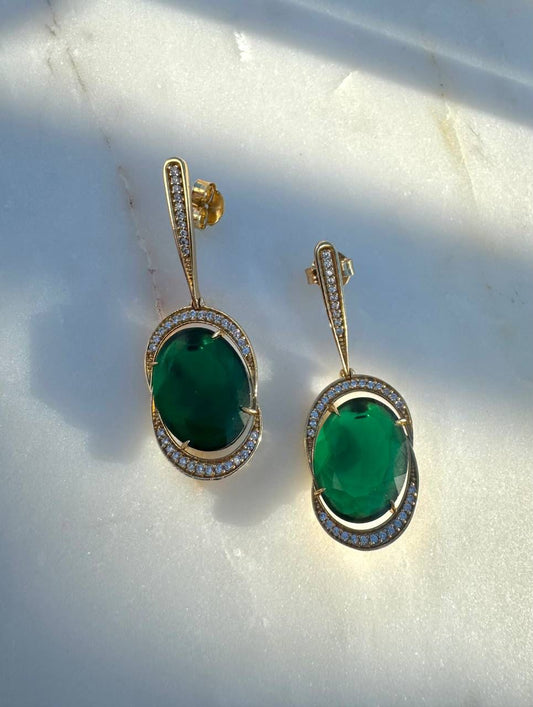 Earring Green BLV