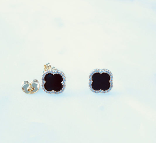 Earring Trevo Insp Black BLVD