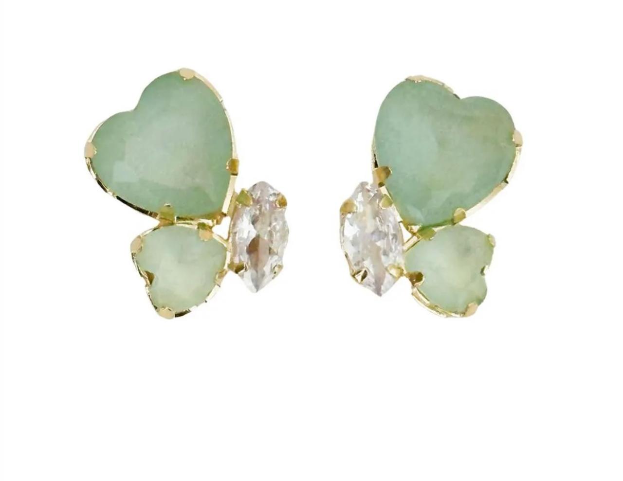 Earring Borboleta Green B/M