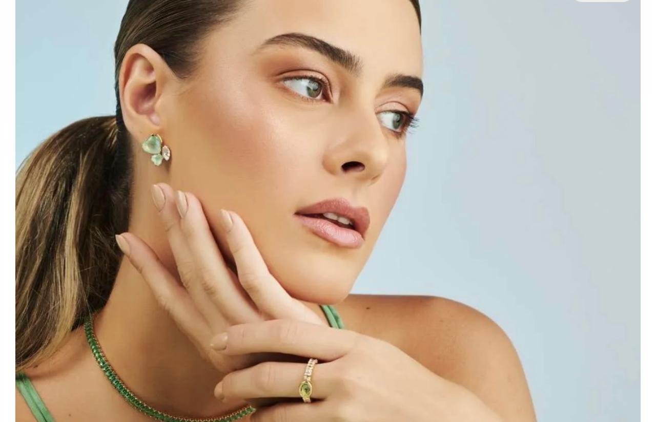 Earring Borboleta Green B/M